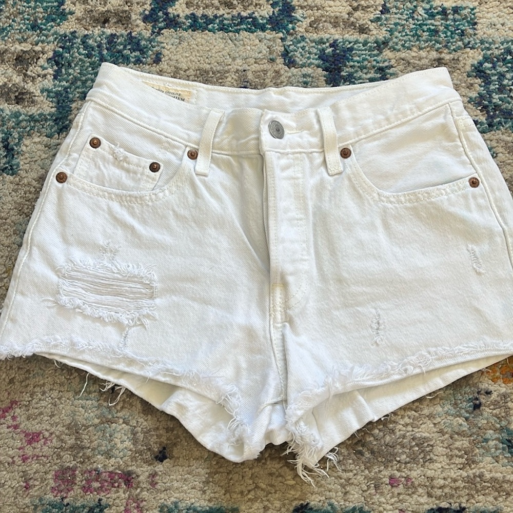 LEVIS 501 ORIGINAL FIT HIGH WAISTED DENIM SHORTS
